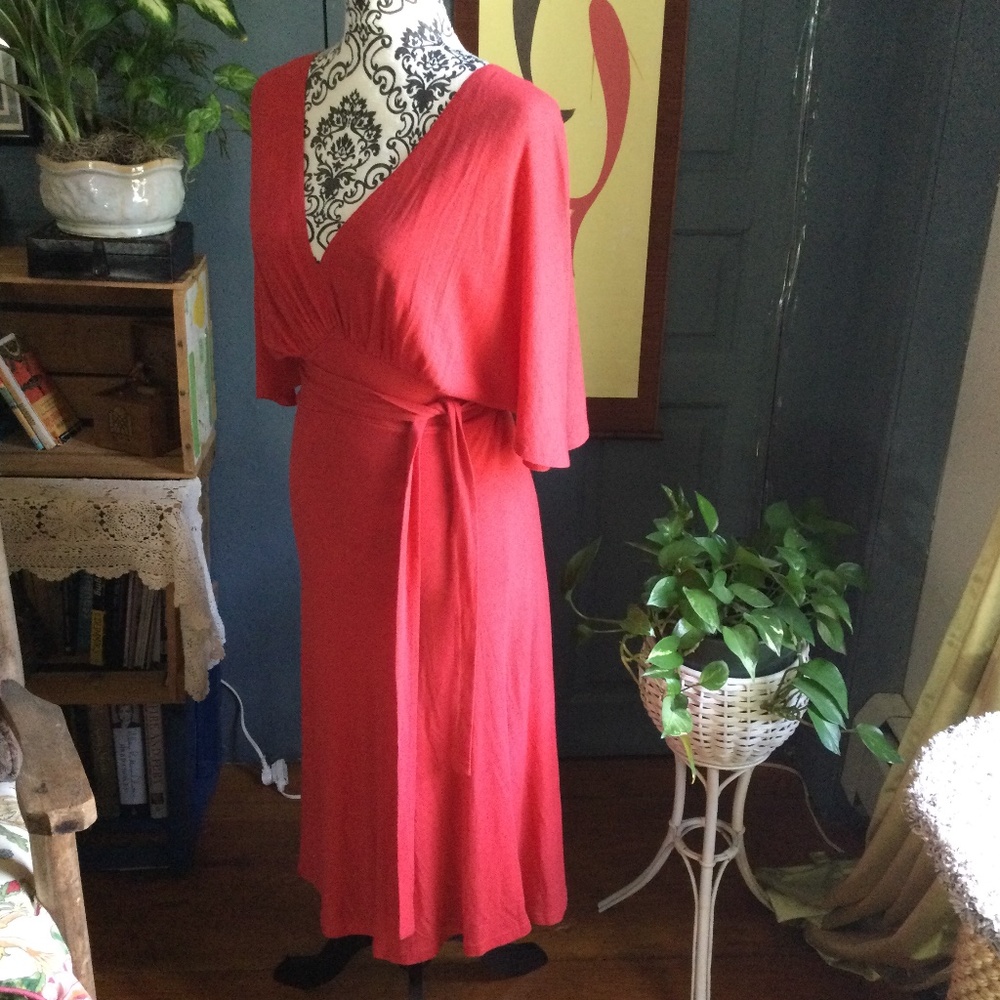 Paul & Joe Italy Red Wool blend Dolman dress 40 - Picture 2 of 9